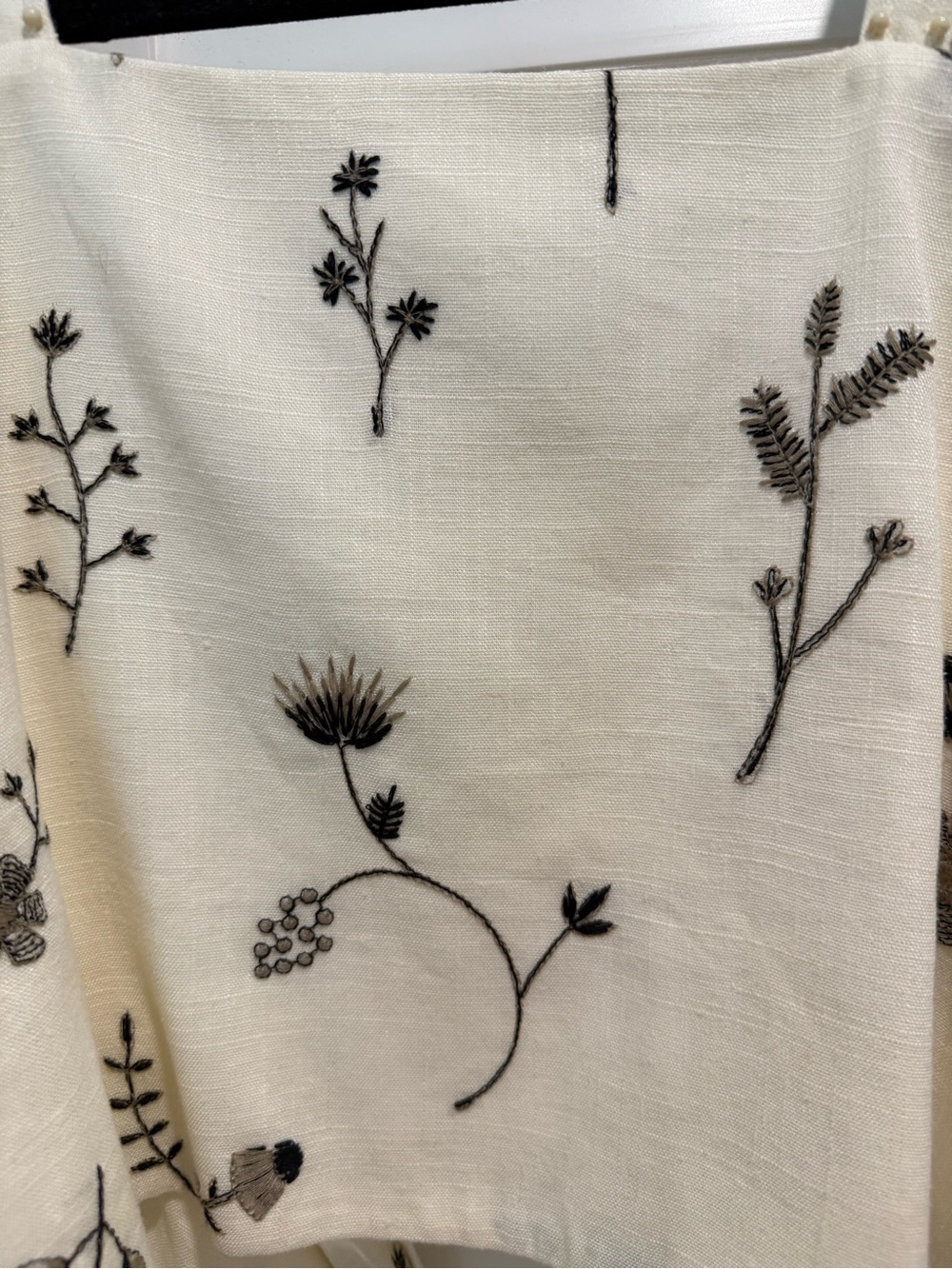 NWT Zara Floral Embroidered Linen Blend Crop Top - Picture 4 of 6